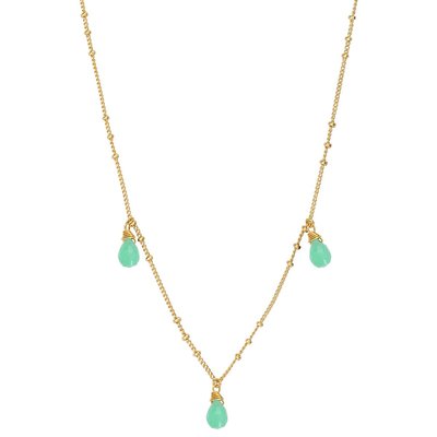 Collier  chrysoprase doré - danae CAROLINE NAJMAN