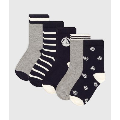 Lot de 5 paires de chaussettes hautes PETIT BATEAU