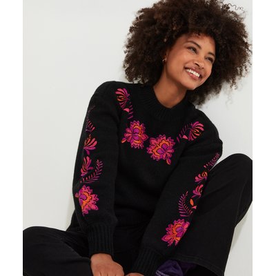Pull brode fleurs femme La Redoute
