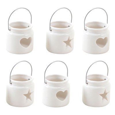 Photophore en verre teinté Noel Lot de 6 AUBRY GASPARD