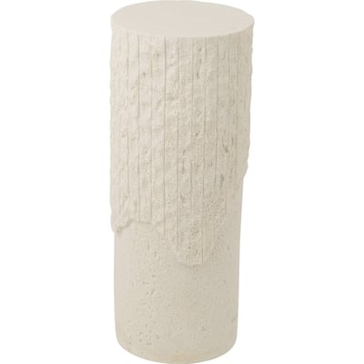 Socle cylindrique en résine effet relief RECOLLECTION