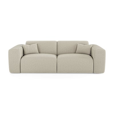 Canapé convertible express 140cm 3 places en tissu tramé MYRA SIA HOME