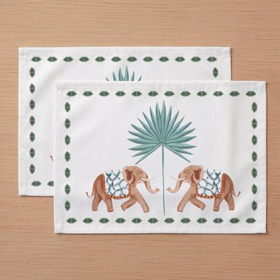 Set 2 nappes individuelles en coton 100% Manyara NAF NAF HOME