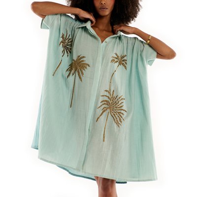 Robe droite courte avec broderie sequins CLOVIS WILD