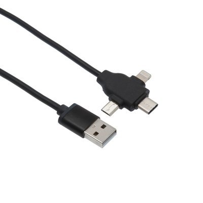 Câble duo 3 en 1 USB-C/Micro usb/Ligthning 1M50 APM