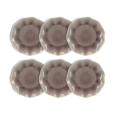 Lot de 6 assiettes à desserts 21,5cm en grès, NOVA OGO LIVING