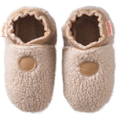 Chaussons bébé cuir souple Bouclettes TICHOUPS