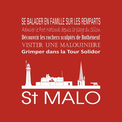 Tableau Mural Saint-malo ILLUSTRATION CEANOTHE