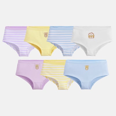 Set di 7 slip a pantaloncino in cotone, con stampe con orsi e a righe LA REDOUTE COLLECTIONS