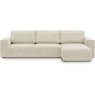 Canapé d'angle convertible 5 places en velours fines côtes - HARPER NEW HOMIFAB