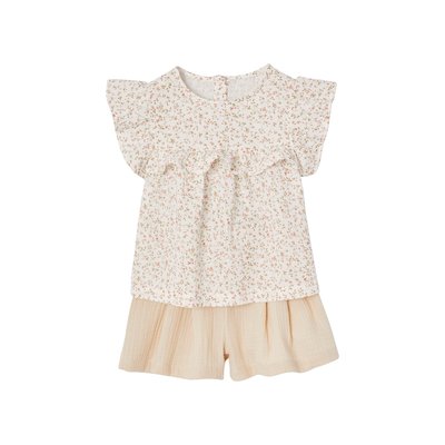 Ensemble cérémonie blouse et short en gaze de coton VERTBAUDET