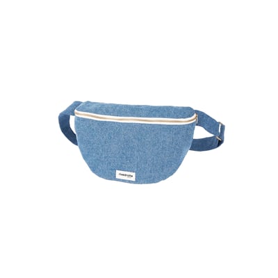 Sac banane denim zippé CUSTINE XL RIVEDROITE