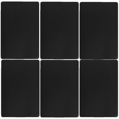 Lot de 6 Sets de table rectangulaire Tenor - 45 x 30 cm - Noir TOILINUX