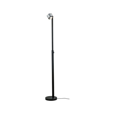 Lampadaire Aldan 8,5 & 7W Noir, Alu brossé BOUTICA-DESIGN