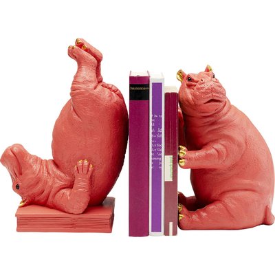 Lot de 2 serre-livres hippopotames KARE DESIGN