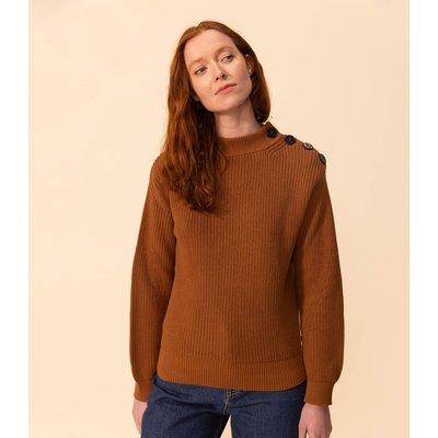 Maglione in maglia inglese, dettagli di bottoni PETIT BATEAU