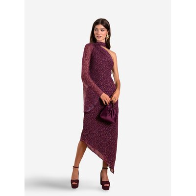 Robe midi asymétrique avec cape CHLOÉ THE-ARE