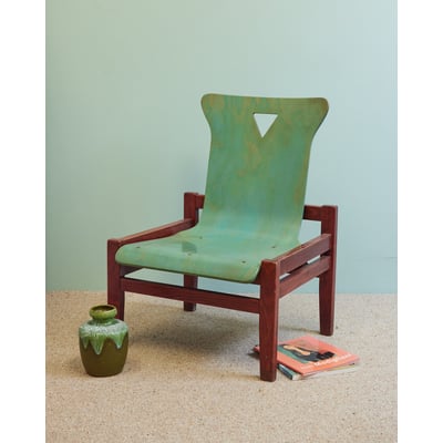 Paire de deux chaises en bois design Alma N°2024 - Bon état DEBONGOUT