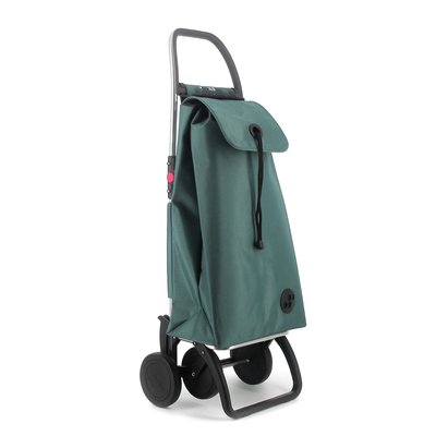 IMAX MF - Chariot de course Pliable - 4 roues - Vert clair - Robuste et ergonomique, cadre léger en aluminium, sac résistant à l’eau ROLSER
