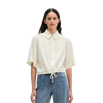 Blouse crinkle à manches courtes relaxed en LENZING™ ECOVERO™ MARC O'POLO