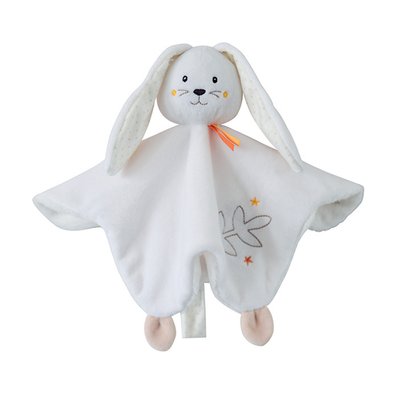 Doudou souple xl lapin accroche tetine SUCRE D'ORGE