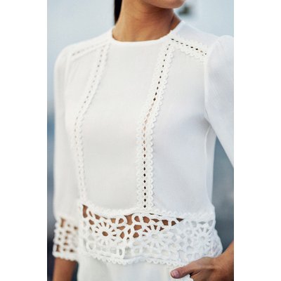 Blouse manches longues col rond uni TEVY LA PETITE ETOILE