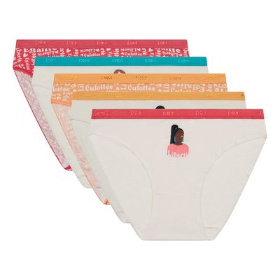Pack of 5 Pockets Knickers in Cotton DIM