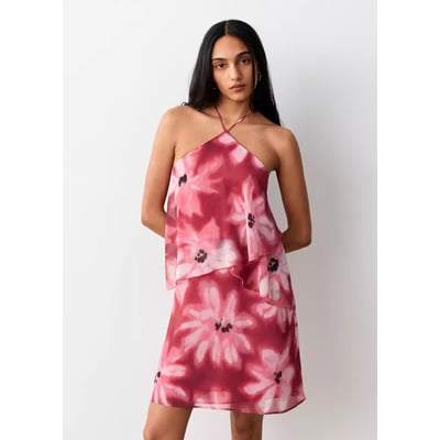 Robe à emmanchures américaines imprimé fleuri MANGO TEEN