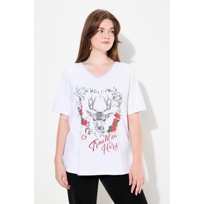 T-shirt à manches courtes et imprimé cœur ULLA POPKEN