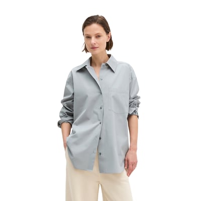 Blouse boyfriend relaxed en popeline de coton premium MARC O'POLO