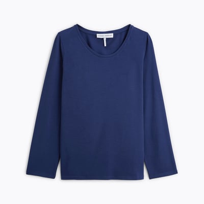 Tee-shirt manches longues col rond en jersey LES BASIQUES LAURENCE TAVERNIER
