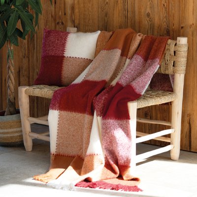 Plaid à carreaux aspect mohair HOME MAISON