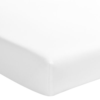 Drap housse uni en satin de coton, Made in France, TRIUMPH LINE ESSIX