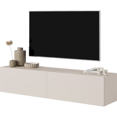 Meuble tv suspendu bois collection BISIRA RECOLLECTION