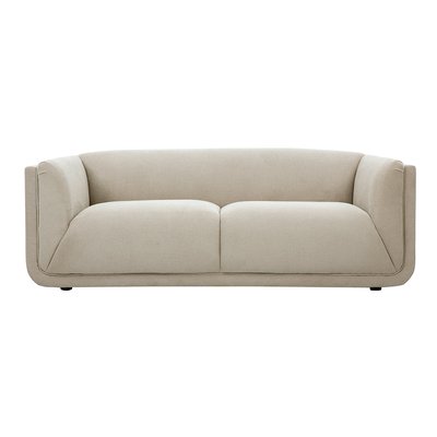 Canapé design 3 places en tissu chenille terre brûlée HOSBO MILIBOO