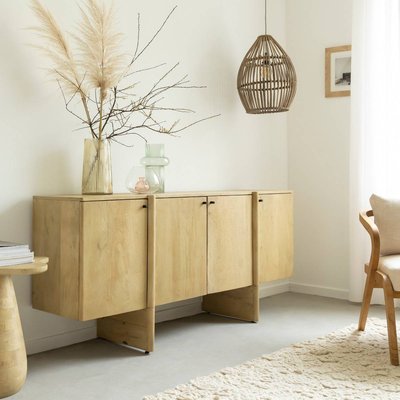 Buffet en bois de manguier 4 portes  AMARA MADE IN MEUBLES 