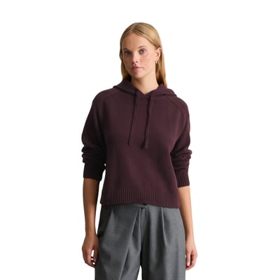 Sweat à capuche en maille, coupe décontractée en mélange de laine doux MARC O’POLO DENIM