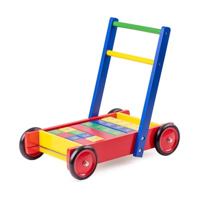 Jeu en bois -  Babywalker avec blocs ABC BIGJIGS
