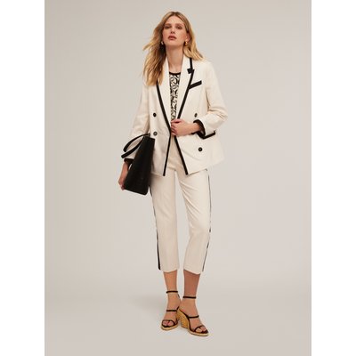 Blazer in doppio cotone con bordi in contrasto colore, fodera interna MOTIVI