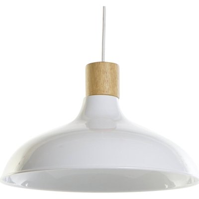 Suspension blanche style scandinave métal et bois naturel RECOLLECTION