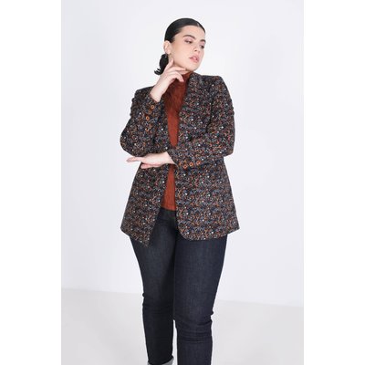 Veste tailleur en velours côtelé imprimée JEAN-MARC PHILIPPE