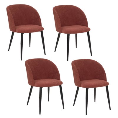 Lot de 4 chaises en velours côtelé CELESTE TOILINUX