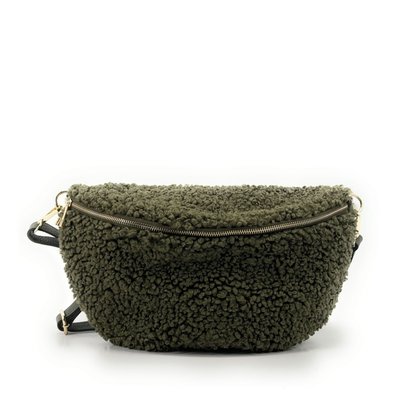 Grande banane en poils synthétiques et cuir LOU PILOU L OH MY BAG