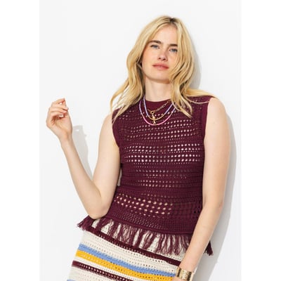 Pull en crochet sans manches PROMOD