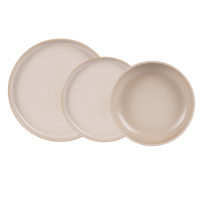 Service d'assiettes   sable réactif 18 pièces-UNO TABLE PASSION