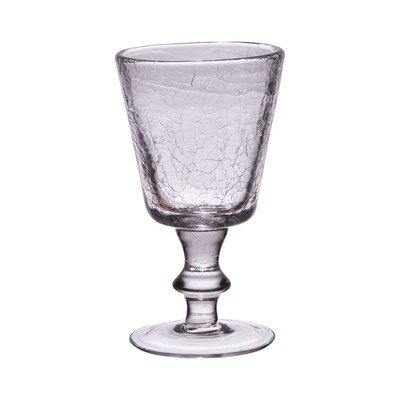Verre à pied   craquelé 17 cl   (lot de 6)-LUSSAN TABLE PASSION