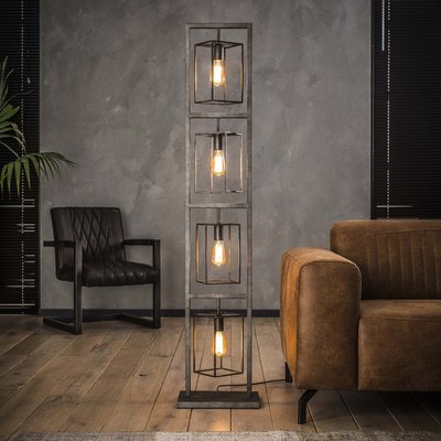 Lampadaire industriel argent vieilli TRIBECA PIER IMPORT