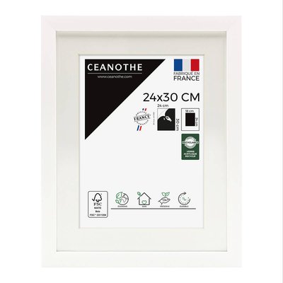 Cadre Photo Avec Passe-partout 24x30 Cm Bois Naturel Bois Reconstitué Fsc MILAN CEANOTHE