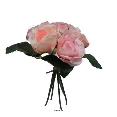 Petit bouquet de fausses roses H 27 cm 5 tête ARTIFICIELLES