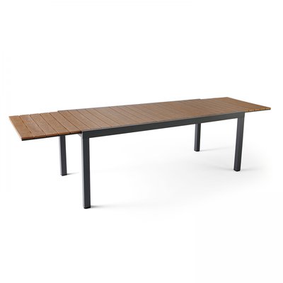 Table de jardin extensible 200/300 aluminium et bois synthétique NIMES OVIALA